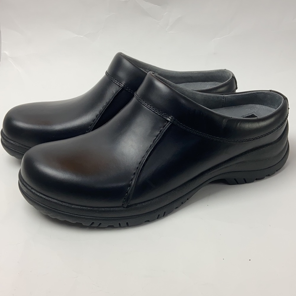 Dansko Wil Clogs Black Smooth Leather Mens 44 Ip Resistant